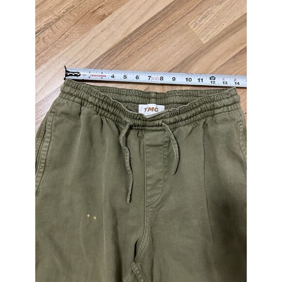 YMC Alva Skate Faded Green Trousers Size Small Loose Pants Cotton Twill - Picture 7 of 11